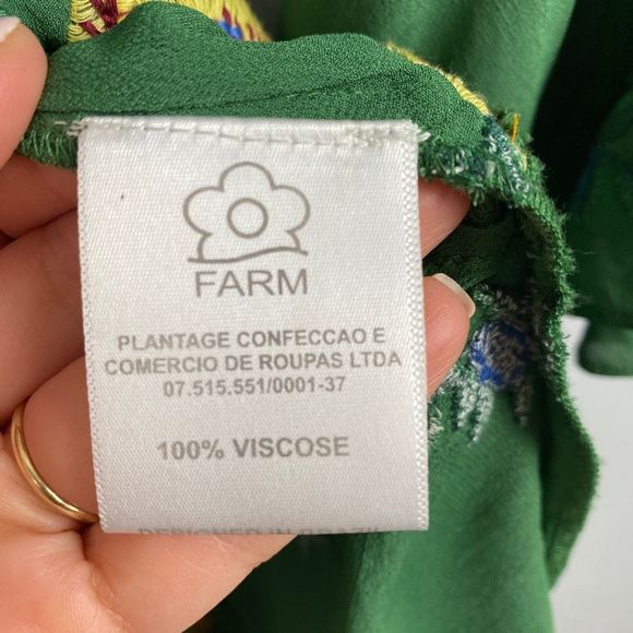 Farm Rio Jessalyn Embroidered Floral Belted Dress Green - Picture 7 of 12